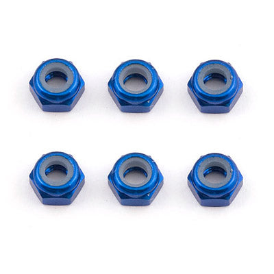 Team Associated AS31550 FT M3 Locknut, Blue Aluminium