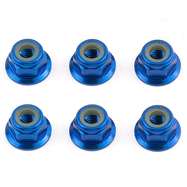 Team Associated AS31551 FT M4 Locknut Blue Aluminium Flanged