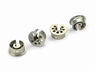 XRay XR368027 Alu shock spring retaining collar -6mm (4) - XB2 (368027)