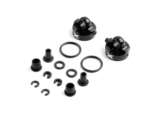 XRay XR368054 Alu shock cap-nut with vent hole - big bore (2) - (368054)