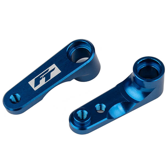 Team Associated AS91983 FT Steering Bellcranks, Blue Aluminium