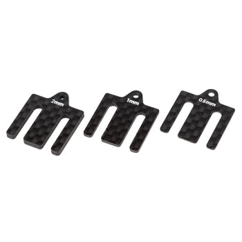Team Associated AS92438 Rc10B7 Ft Front Bulkhead Shims C/Fibre - (92438)