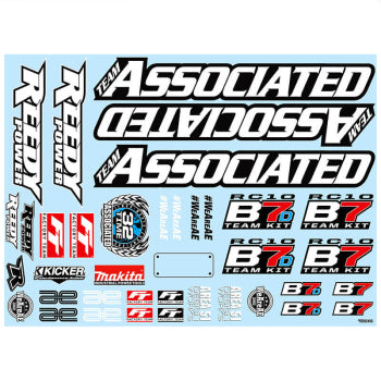 Team Associated AS92465 Rc10B7 Decal Sheet - (92465)