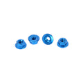 Schumacher CR035 CORE RC - Serrated Alloy M4 Nuts; Blue  pk 4 (CR035)