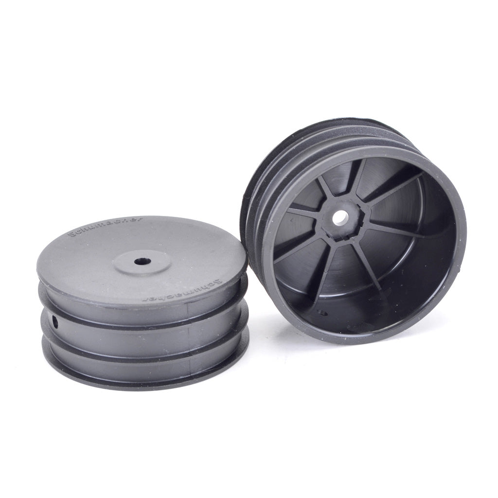 Schumacher U4495 Wheel; Hex Front  - Black - 4wd - pr (4495)