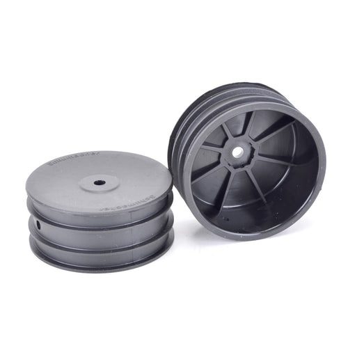Schumacher U4495 Wheel; Hex Front  - Black - 4wd - pr (4495)