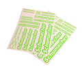 Schumacher U8588 Schumacher Decal Sheet - Neon Green - pk2