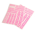 Schumacher U8590 Schumacher Decal Sheet - Neon Pink - pk2