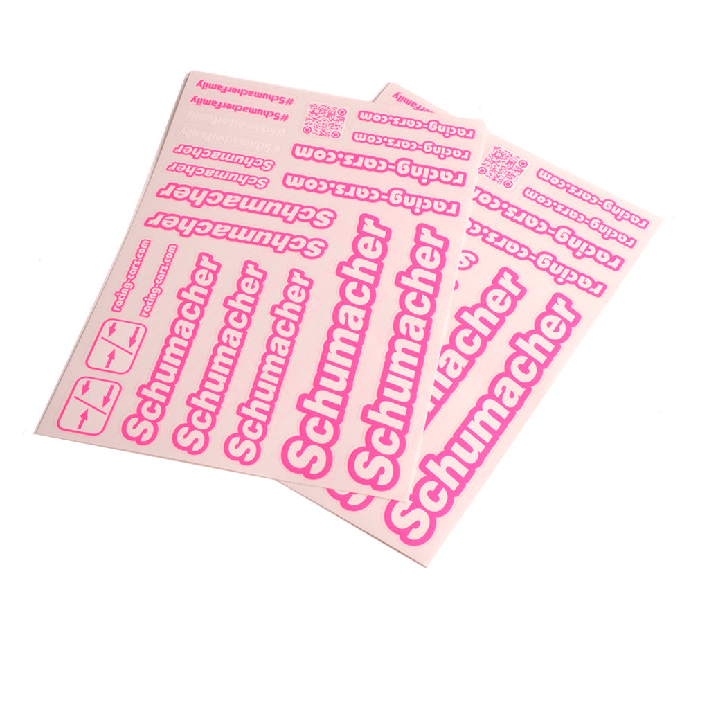 Schumacher U8590 Schumacher Decal Sheet - Neon Pink - pk2