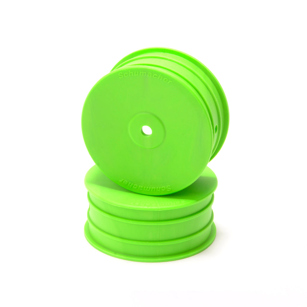 Schumacher U8688 Wheel; Hex Front - Green - 4WD - pr (8688)