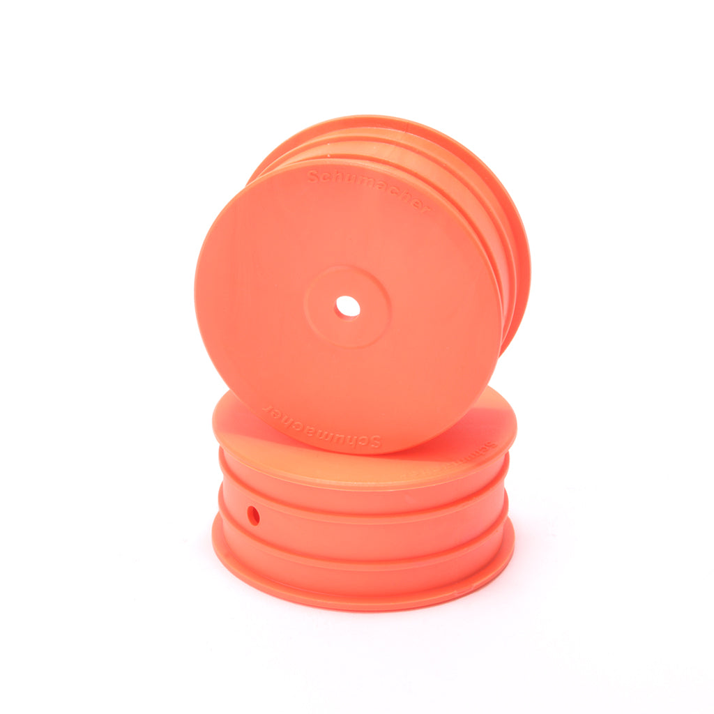 Schumacher U8689 Wheel; Hex Front - Orange - 4WD - pr (8689)